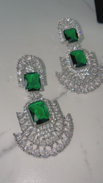 Lush Emerald American Diamond Set