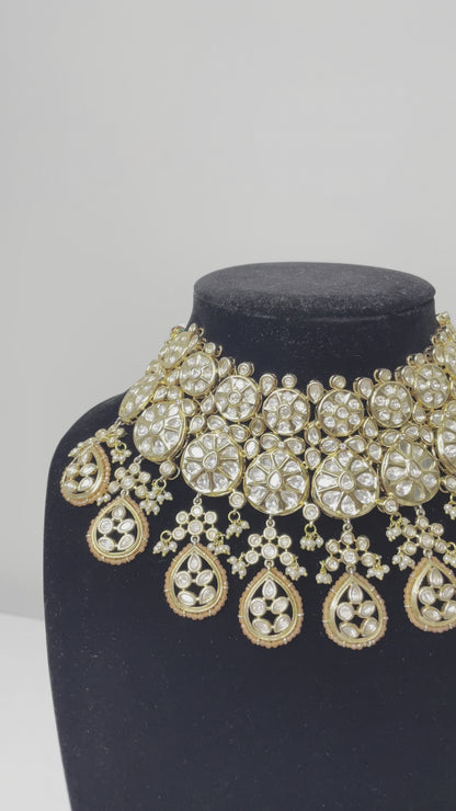 Peach Perfection Pachi Kundan Bridal Set